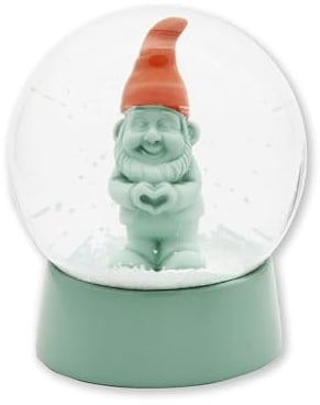 Winkee - Schneekugel Zwerg mit Herz | Die besondere Schnee Kugel zu Weihnachten | Schüttelkugel | Zwerg Schnee-Kugel mit Statement | Weihnachtsbaum Deko | Geschenk zu Weihnachten, Geburtstag