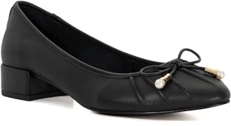 Dune London Ladies Wide Fit Amazing Block Heel Ballet Shoes Size UK 7 Ballet Pumps Black