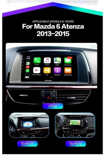 Car Radio for Mazda 6 Atenza 2012-2016 Android 15 9 Inch Car Play Screen Cooling Fan Rear View Camera For, 4 Core 2G+64G