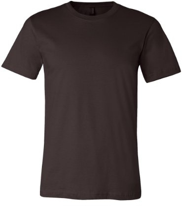 Bella Canvas Unisex Jersey Crew Neck T-Shirt - Brown - XL