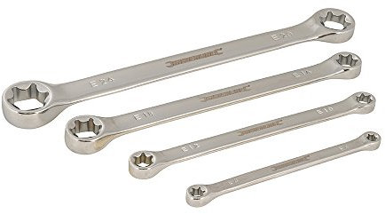 Silverline 241501 Jeu de 4 Clés Torx E6-E24