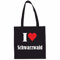 Reifen-Markt Tasche I Love Schwarzwald Größe 38x42 Farbe Schwarz Druck Weiss