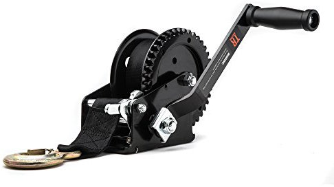 TR Industrial 1200 lb. cabestrante para remolque con preinstalado 20 ft. Correa y gancho