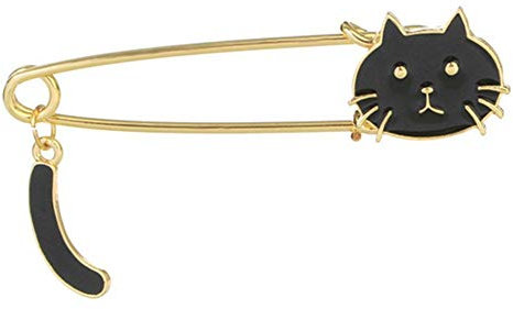 Goodplan Qualité Premium Broches Animaux Chat Mignon avec Queue Broche Cadeau Alliage Placage Chat Visage Conception Foulards Châle Clips pour Filles Fille pour Fille Vêtements Accessoire Cadeau pou