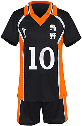 Gurbanton Haikyuu Kostüm Trikot Karasuno High School Volleyball Uniform Cosplay Shirt Shorts - mehrfarbig - XX-Large