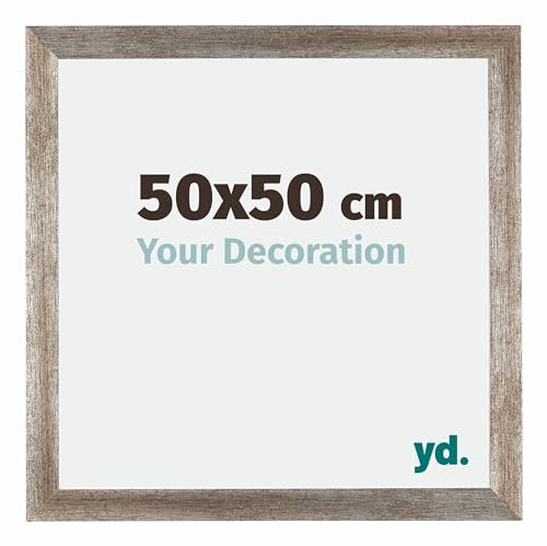 Your Decoration - Cadre 50x50 cm - Métal Vintage - Cadres Photo en MDF Avec Verre acrylique - Anti-Reflet - Cadre 50x50 - Mura