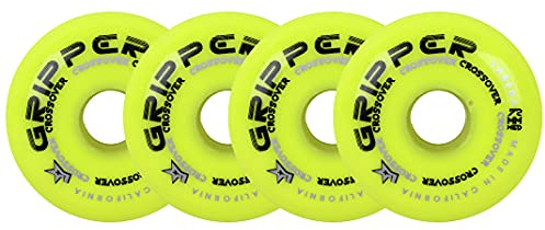 Labeda Rollhockey-Rollen, Crossover, Medium, 80 A, Gelb, 72 mm, 4 Stück