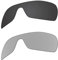 EZReplace Verres polarisés de rechange pour lunettes de soleil Oakley Batwolf OO9101, Noir charbon + métal argenté, taille unique