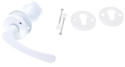Aqbau® Türdrücker mit Türknopf & rosette PZ | Knopfdrücker | Türknauf | Knauf (Weiß)