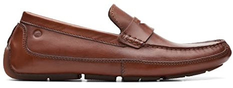 Clarks Herren Markman Way Moccasin, Dark Tan Lea, 43 EU