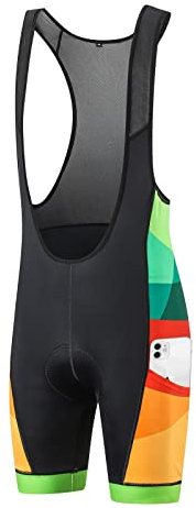 UGLY FROG Ciclismo Uomo Salopette Corta MTB Pantaloncini Imbottiti Bici Bib Shorts Estivo Fondello Rapida Nero Bianco con Tasche Laterali M