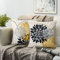 Pillow Cover 40×40 Kissenbezug Schwarz Und Gelb Kissenhülle Abstrakt Geometrisch Muster Kissenbezüge 2er-set Herbst Leinen Dahlia Kissenhüllen Passend Für Wohnzimmer Vorbau Sofa Couch Kissen Dekor