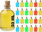 casavetro Mini botellas de cristal con corcho, 50 ml, 24 unidades, pequeñas botellas para rellenar, mini botellas de cristal TR, botellas de licor transparentes (24 x 50 ml)
