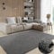 MY-RUG Teppich Shaggy Star Hochflor rechteckig grau 180 x 120 cm - Esszimmer Teppich, Flauschiger Teppich, Pflegeleicht