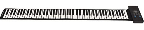 Roll-Up-Piano, LED-Digital-Röhrendisplay, Tragbares Roll-Up-Piano mit 88 Tasten, Reiner Klang für Anfänger (EU-Stecker)