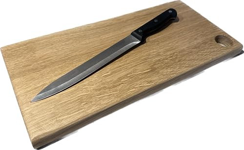 Tagliere in legno massello di quercia, tagliere, tagliere per formaggi, sicuro per alimenti e impermeabile, finitura facile da pulire