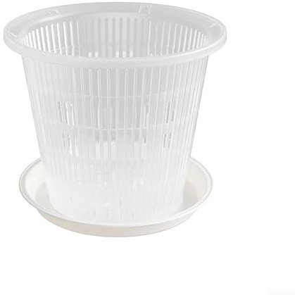 Maceta transparente con control de raíces, maceta de orquídeas con estomas, maceta de plástico transpirable y que transmite luz, 11 cm/14 cm (11 cm)
