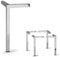 AKB Hardware Set of 4 Modern Square Metal Tube Furniture Legs - Sleek Metal Design, Durable and Stylish (11-3/4H Chrome)