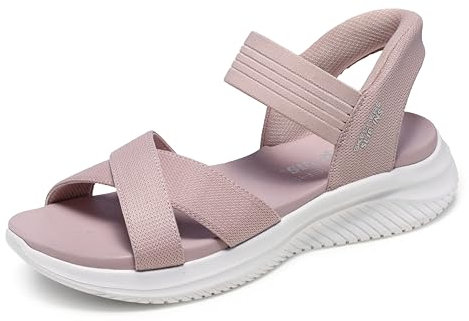 Skechers Ultra Flex 3.0 - Sandalias sin cordones para mujer, Rosa (Blush), 35 EU