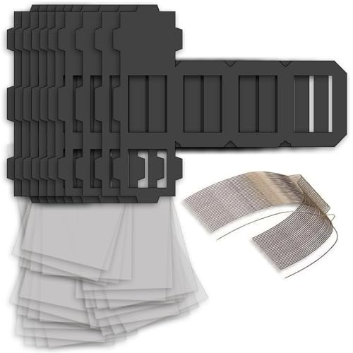 CREATIV DISCOUNT Laternen Bastelset für Eckige Laternen Schwarz, 10 schwarze Rohlinge, 10 Laternenbügel, 25 Bogen Transparentpapier 22x51 cm, Ideal für 10 Martinslaternen 13,5x13,5x18 cm