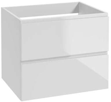 .Deftrans waschbeckenunterschrank hängend mit schubladen weiß 60 x 50 x 46 cm, waschtischunterschrank, badunterschrank waschbecken wandschrank ohne waschtischplatte