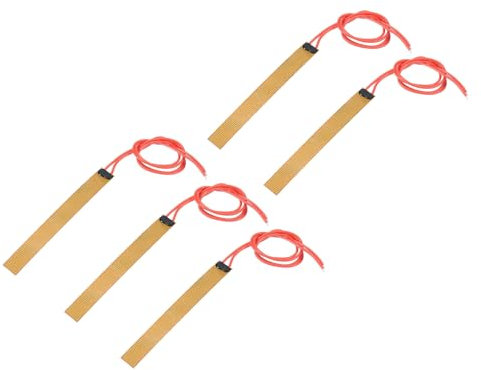 sourcing map Heater Film Heating Plate, 24V 9W Polyimide Heat Pad, Adhesive PI Heater Elements Film 100mmx12mm Heater Strip for Constant Temperature, Pack of 5