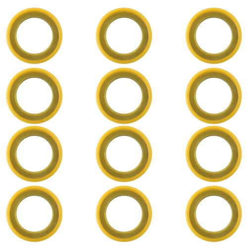 PEUTIER 12pcs 26-830749 Gearcase Drain Plug Seal Washer Gaskets, Lower Unit Grease Gaskets Washer Drain Plug Seal Gearcase Lube Drain Screw Washer Compatible with Mercury Marine/Mercruiser