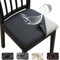 Meision Esszimmerstuhl Sitzbezüge TPU-Laminierung Wasserdicht 6er Set, Stretch Stuhlhussen Abnehmbare Waschbar, Esszimmerstuhl Sitzkissen Hussen für Küche, Esszimmer, Hotel, Hochzeit, Grau