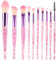 Molain Glitzer Kristall Make up Pinsel Set, 10 Teilig Bling Foundation-Pinsel Makelloser Puderpinsel Highlight-Pinsel Concealer Pinsel für Eyeliner Rouge Schminkpinsel(Farbe 1)