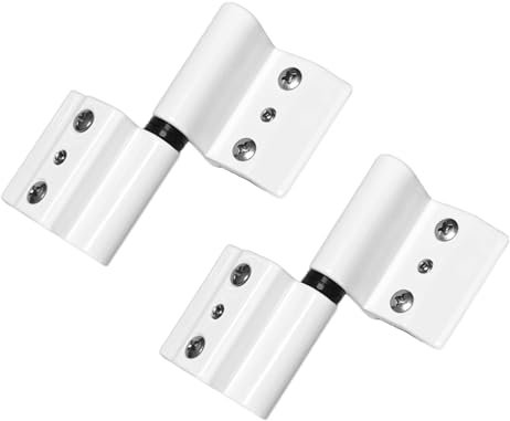 Sivenci - Pack de 2 Bisagras Para Perfilería Convencional 40×20 | Bisagras de 2 Cuerpos Para Perfiles 40 x 20 | Para Puertas y Ventanas Practicables o Abatibles | Apertura Interior Derecha | Blanco
