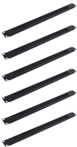 CENMEN 6Pcs 1U 19Inch Rack Mount Blanking Plate Rack Mounting Blank Network Brush Panel Server Cabinet Cable Management