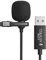 Cubilux Piccolo microfono USB per PC, microfono lavalier USB A, microfono unidirezionale a clip per laptop, computer, dettatura, registrazione, Skype, riunioni zoom, live streaming, 1,2 m