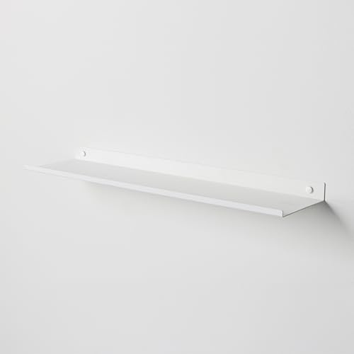 Steelnovo | Ortis, Mensola da Bagno in Metallo Verniciato, Mensola da Parete Portaoggetti, 60x3x14 cm, Colore Bianco, Design Moderno e Minimal, Scaffale da Muro, Porta Accessori, Made in Italy