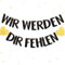 MEJOSER Abschied Kollegen Ruhestand Deko Girlande Wir werden Dir Fehlen Rente Banner Glitzer Abschiedsgeschenk Kollegin Rentner Rentnerin Wir will Miss You Party