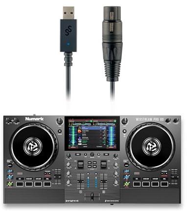Numark Mixstream Pro Go DJ Controller and DMX Interface for Live Music, DJ sets, Events, Music production
