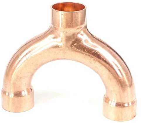 42x1.9x135mm Copper End Feed Equal Y 3 Ways Welding Pipe Adapter Fitting Air Conditioner Refrigeration Gas Water Oil