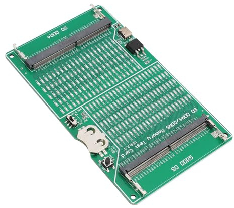 Tnfeeon Dual DDR4/DDR5 Memory Module Tester, LED Fault Detection, USB or Battery Powered, Green PCB Construction, Laptop Memory Slot Testing for Technicians and Enthusiasts