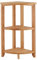 Premier Housewares Shelving Unit / Wooden Corner Shelf Unit / Bathroom Shelf / Plant Stand - 3 Tier, Brown, H66 x W30 x D30cm