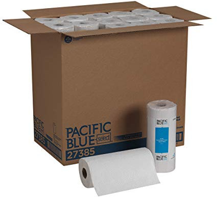 Pacific Blue Select 2-Ply Perforated Paper Towel Rolls by Georgia-Pacific Pro, 85 Sheets Per Roll, 30 Rolls Per Case, White - 27385