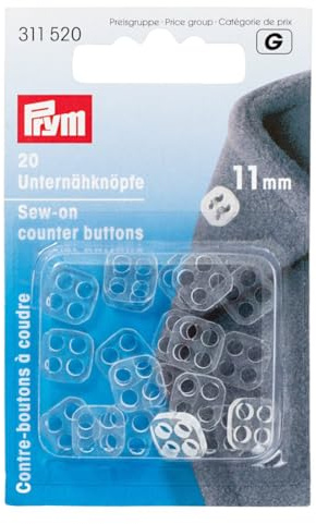 Prym Unternähknöpfe KST 11 mm transparent