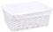 Woodluv Storage Baskets Woven Wicker, Storage Basket for shelves, Baskets to make hampers, Storage Box, Storage Organiser, White, Medium