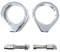Alchemy Parts Chrom Motorrad Blinker Austausch Klammern für 41mm Gabel