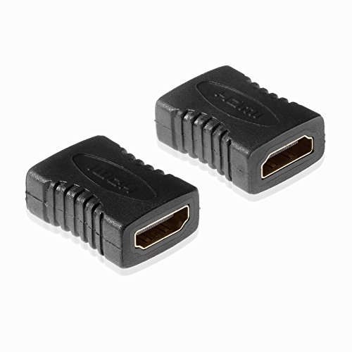 POPPSTAR Adattatore HDMI Acoppiatore, 4k Ultra HD, Full HD, contatti dorati, confezione da 2