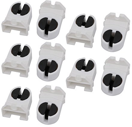 sourcing map 10Stk. T5 Leuchtstoff Lampen Halter G5 Basis Grabstein Lampenfassung AC 500V 2A für LED Leuchtstoffröhre