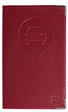 COL Porte Papier Voiture Bordeaux adapté Nouveau Format permis de Conduire étui Carte Grise Assurance Fabrication Française