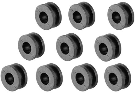 Aramox 10 piezas ABS arandelas de carenado de motocicleta arandelas de goma arandelas de goma para motocicleta, negro