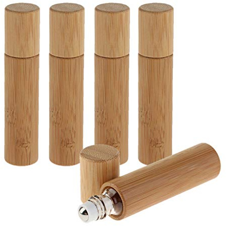 Chiwanji 5 x 10 ml Flasche Roll-on für ätherische Öle, 10 ml – Flasche Roll-on aus Edelstahl