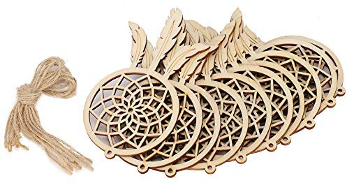 Innovative Holzverzierung, Hängendes Traumfänger-Holzanhänger 20 Stück Bastelbedarf DIY für Heimtextilien