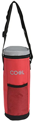 Rammento 1.5 Litre Insulated Bottle Cool Bag Zipped Drinks Carrier Wine Cooler Picnic Bag (Red)