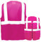 Warnweste mit Reißverschluss und Taschen * Ohne Druck (nur Weste) * Farbe & Größe: Pink/Größe M * Aufdruck selbst gestalten * Bedruckt mit Design Foto Text Logo
